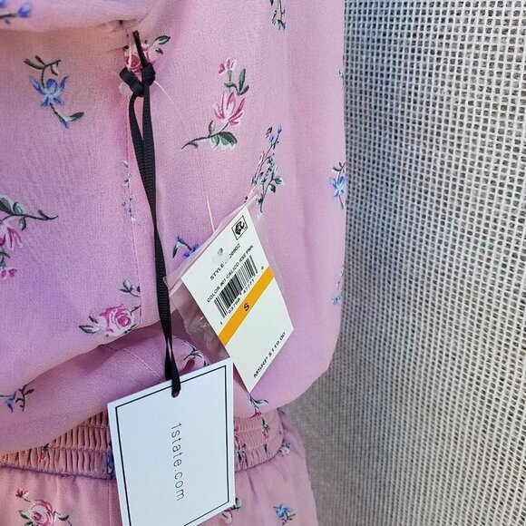 1. State Asymmetrical Long sleeves Floral Dress Womens. Size Small. NWT $119 - Picture 11 of 12